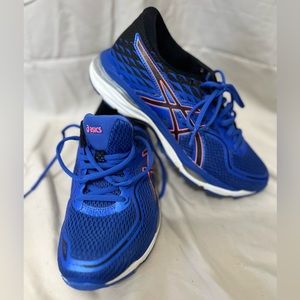 Asics Gel Cumulus 15 Womens Shoes Sneakers Size 7.5  Blue with Salmon LIKE NEW